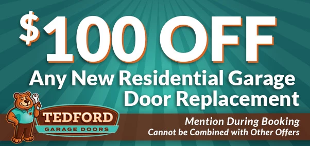$100 off any new residential garage door